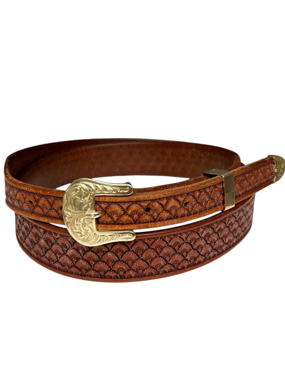 King’s Saddlery Sheridan Wyoming Tooled Leather Western Belt - Picture 14 of 14
